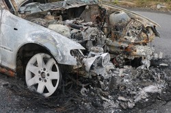 Три автомобиля сгорели за неделю в Губкинском городском округе