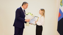 Вячеслав Гладков наградил лауреатов губернаторской стипендии в номинации «Спорт»