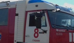 15 человек были эвакуированы спасателями при пожаре в Губкине