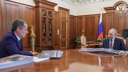 Владимир Путин провёл рабочую встречу с губернатором Белгородской области Вячеславом Гладковым
