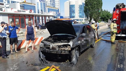 Такси сгорело на улице Белгорода
