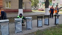 Работники «Губкин-Зеленстрой» приступили к установке новых урн