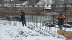 Морозы не помешали реконструкции набережной в Старом Осколе