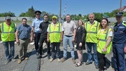 Специальная акция была проведена на железнодорожном переезде улицы Свердлова в Губкине