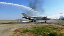 Спасатели потушили самолёт на учениях в аэропорту Белгорода