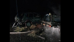 Три автомобиля сгорели ночью в Губкине