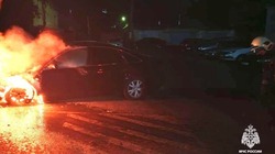 Пожар в автомобиле произошёл в Губкине