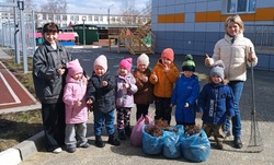 Сотрудники и воспитанники детского сада «Малыш» города Губкина провели первый весенний субботник