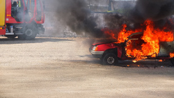 Volkswagen горел в Губкине