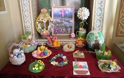 Воспитанники воскресной школы смастерили красочные композиции к Пасхе в Губкине