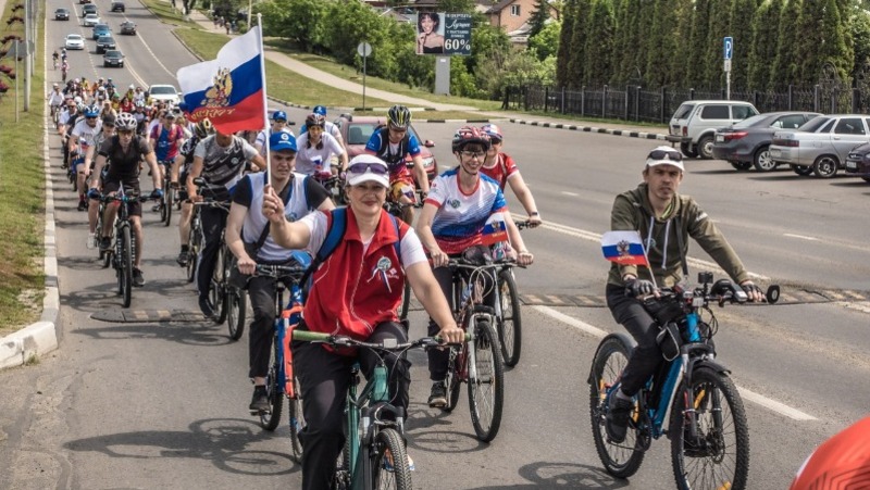 Велопробег «Сила единства» в честь Дня России провели в Губкине