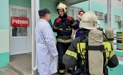 В Губкинской ЦРБ прошла учебная тренировка по эвакуации из главного лечебного корпуса