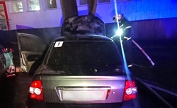 Автомобиль загорелся в Губкине